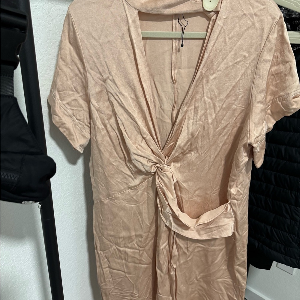 Zara Blush Button-Detail Top